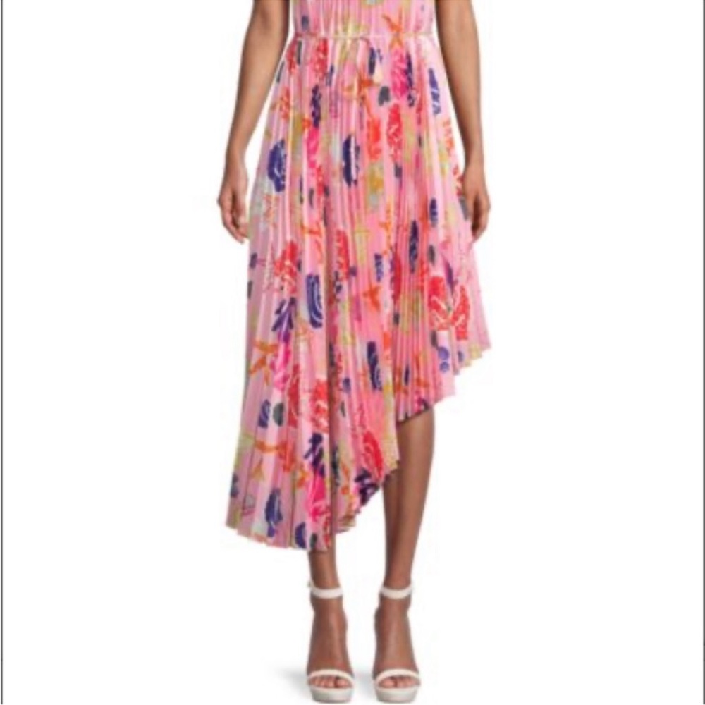 New Irene Seashell-Print Asymmetric Midi-Dress from Milly - Picture 9 of 16